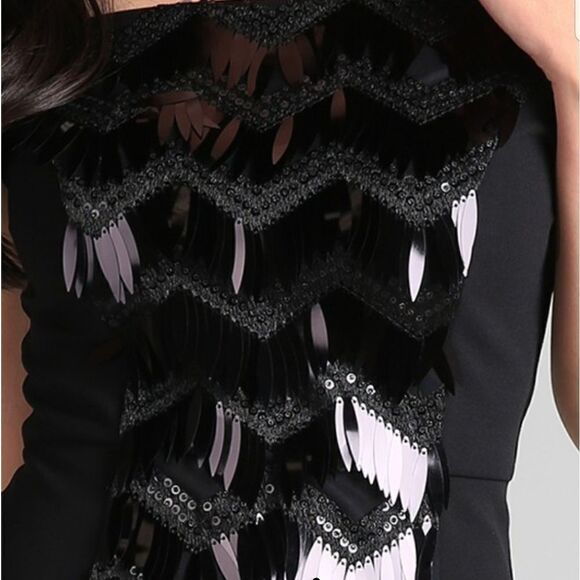 Decadent Sequin Bardot Style Midi Cocktail Dress - Picture 2 of 4